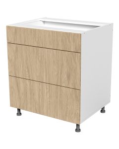 Camellia 34.5-in H x 24-in D Base cabinet. 3 drawers (1 small, 2 equal)