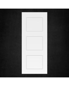 Villar Home Designs Prefinished 3-Panel Cloud White Wood Door Slab