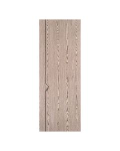 Villar Home Designs Prefinished Natural Wood Veneer Dark Oak Secret Wood Door Slab with Matte Black Inserts