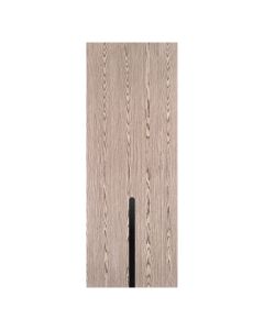 Villar Home Designs Prefinished Natural Wood Veneer Dark Oak Betty Wood Door Slab with Matte Black Inserts