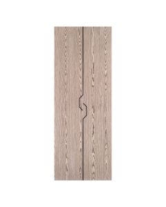 Villar Home Designs Prefinished Natural Wood Veneer Dark Oak Challenge Wood Door Slab with Matte Black Inserts