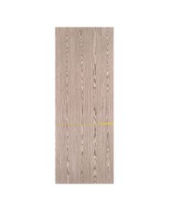 Villar Home Designs Prefinished Natural Wood Veneer Dark Oak Sunset Wood Door Slab with Matte Gold Inserts