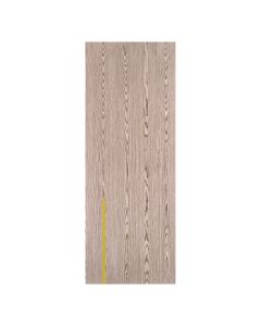 Villar Home Designs Prefinished Natural Wood Veneer Dark Oak Tiffany Wood Door Slab with Matte Gold Inserts