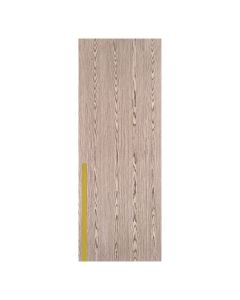 Villar Home Designs Prefinished Natural Wood Veneer Dark Oak Sunrise Wood Door Slab with Matte Gold Inserts