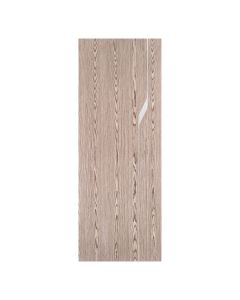 Villar Home Designs Prefinished Natural Wood Veneer Dark Oak Blossom Wood Door Slab with Matte Silver Inserts
