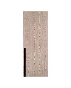 Villar Home Designs Prefinished Natural Wood Veneer Dark Oak Sunrise Wood Door Slab with Glossy Black Inserts