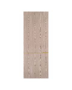Villar Home Designs Prefinished Natural Wood Veneer Dark Oak Sunset Wood Door Slab with Glossy Gold Inserts