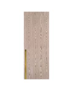 Villar Home Designs Prefinished Natural Wood Veneer Dark Oak Sunrise Wood Door Slab with Glossy Gold Inserts