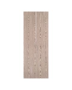 Villar Home Designs Prefinished Natural Wood Veneer Dark Oak Challenge Wood Door Slab with Glossy Silver Inserts
