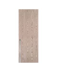 Villar Home Designs Prefinished Natural Wood Veneer Dark Oak Sunrise Wood Door Slab with Glossy Silver Inserts