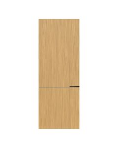 Villar Home Designs Prefinished Natural Wood Veneer Sandy Oak Sunset Wood Door Slab with Matte Black Inserts