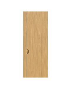 Villar Home Designs Prefinished Natural Wood Veneer Sandy Oak Secret Wood Door Slab with Matte Black Inserts