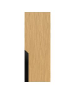 Villar Home Designs Prefinished Natural Wood Veneer Sandy Oak Probe Wood Door Slab with Matte Black Inserts