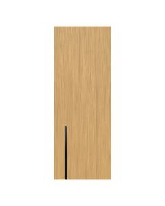 Villar Home Designs Prefinished Natural Wood Veneer Sandy Oak Tiffany Wood Door Slab with Matte Black Inserts