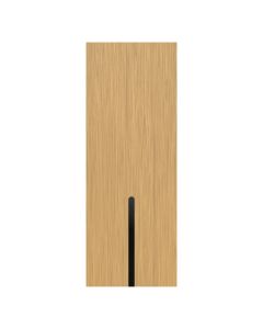 Villar Home Designs Prefinished Natural Wood Veneer Sandy Oak Betty Wood Door Slab with Matte Black Inserts
