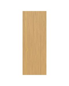 Villar Home Designs Prefinished Natural Wood Veneer Sandy Oak Secret Wood Door Slab with Matte Gold Inserts