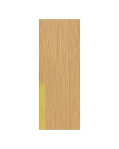 Villar Home Designs Prefinished Natural Wood Veneer Sandy Oak Probe Wood Door Slab with Matte Gold Inserts