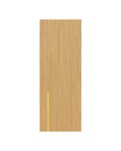 Villar Home Designs Prefinished Natural Wood Veneer Sandy Oak Tiffany Wood Door Slab with Matte Gold Inserts
