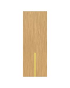 Villar Home Designs Prefinished Natural Wood Veneer Sandy Oak Betty Wood Door Slab with Matte Gold Inserts