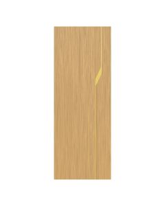 Villar Home Designs Prefinished Natural Wood Veneer Sandy Oak Blossom Wood Door Slab with Matte Gold Inserts