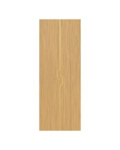 Villar Home Designs Prefinished Natural Wood Veneer Sandy Oak Challenge Wood Door Slab with Matte Gold Inserts