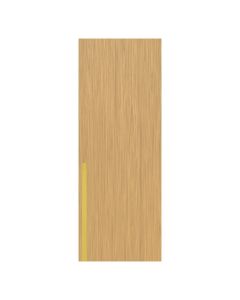 Villar Home Designs Prefinished Natural Wood Veneer Sandy Oak Sunrise Wood Door Slab with Matte Gold Inserts