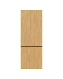 Villar Home Designs Prefinished Natural Wood Veneer Sandy Oak Sunset Wood Door Slab with Glossy Black Inserts