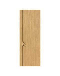 Villar Home Designs Prefinished Natural Wood Veneer Sandy Oak Secret Wood Door Slab with Glossy Black Inserts