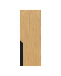 Villar Home Designs Prefinished Natural Wood Veneer Sandy Oak Probe Wood Door Slab with Glossy Black Inserts