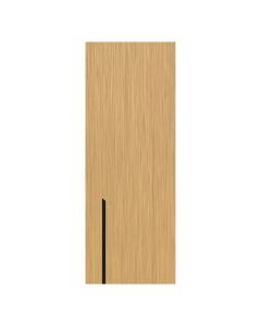 Villar Home Designs Prefinished Natural Wood Veneer Sandy Oak Tiffany Wood Door Slab with Glossy Black Inserts