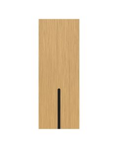 Villar Home Designs Prefinished Natural Wood Veneer Sandy Oak Betty Wood Door Slab with Glossy Black Inserts