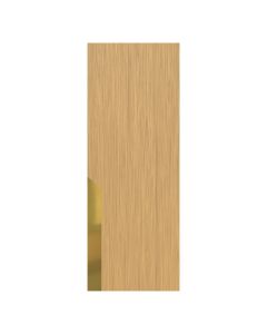 Villar Home Designs Prefinished Natural Wood Veneer Sandy Oak Probe Wood Door Slab with Glossy Gold Inserts
