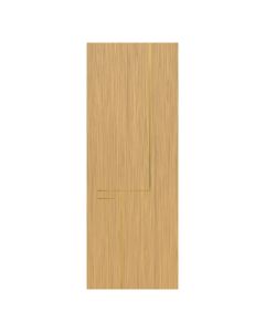 Villar Home Designs Prefinished Natural Wood Veneer Sandy Oak Veronica Wood Door Slab with Glossy Gold Inserts