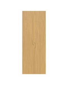 Villar Home Designs Prefinished Natural Wood Veneer Sandy Oak Challenge Wood Door Slab with Glossy Gold Inserts