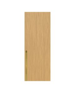 Villar Home Designs Prefinished Natural Wood Veneer Sandy Oak Sunrise Wood Door Slab with Glossy Gold Inserts