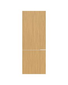 Villar Home Designs Prefinished Natural Wood Veneer Sandy Oak Sunset Wood Door Slab with Glossy Silver Inserts