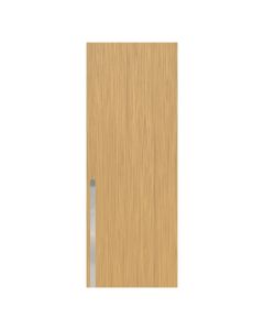 Villar Home Designs Prefinished Natural Wood Veneer Sandy Oak Sunrise Wood Door Slab with Glossy Silver Inserts