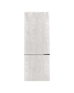 Villar Home Designs Prefinished Natural Wood Veneer White Oak Sunset Wood Door Slab with Matte Black Inserts