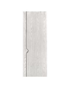 Villar Home Designs Prefinished Natural Wood Veneer White Oak Secret Wood Door Slab with Matte Black Inserts