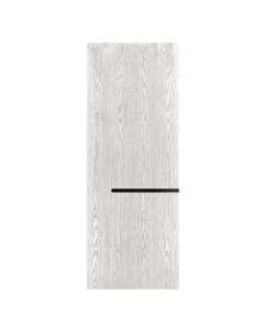 Villar Home Designs Prefinished Natural Wood Veneer White Oak Victoria Wood Door Slab with Matte Black Inserts