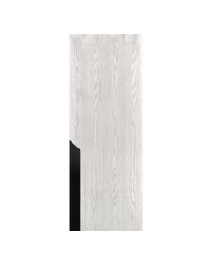Villar Home Designs Prefinished Natural Wood Veneer White Oak Probe Wood Door Slab with Matte Black Inserts