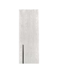Villar Home Designs Prefinished Natural Wood Veneer White Oak Tiffany Wood Door Slab with Matte Black Inserts