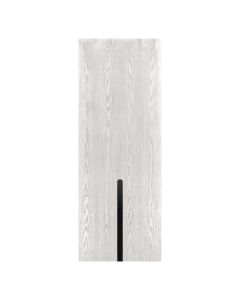 Villar Home Designs Prefinished Natural Wood Veneer White Oak Betty Wood Door Slab with Matte Black Inserts