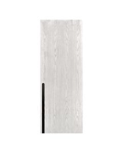 Villar Home Designs Prefinished Natural Wood Veneer White Oak Sunrise Wood Door Slab with Matte Black Inserts