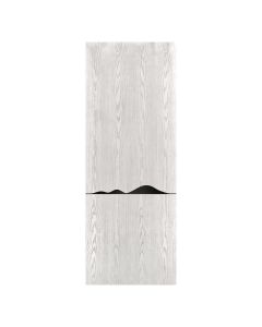 Villar Home Designs Prefinished Natural Wood Veneer White Oak Julia Wood Door Slab with Matte Black Inserts