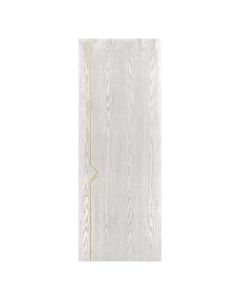 Villar Home Designs Prefinished Natural Wood Veneer White Oak Secret Wood Door Slab with Matte Gold Inserts