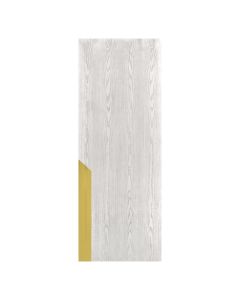 Villar Home Designs Prefinished Natural Wood Veneer White Oak Probe Wood Door Slab with Matte Gold Inserts