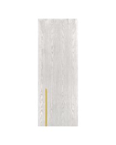 Villar Home Designs Prefinished Natural Wood Veneer White Oak Tiffany Wood Door Slab with Matte Gold Inserts