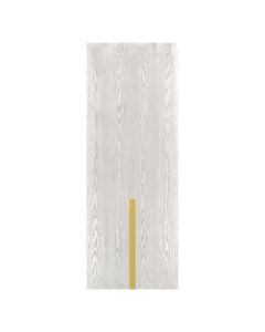 Villar Home Designs Prefinished Natural Wood Veneer White Oak Betty Wood Door Slab with Matte Gold Inserts