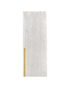 Villar Home Designs Prefinished Natural Wood Veneer White Oak Sunrise Wood Door Slab with Matte Gold Inserts
